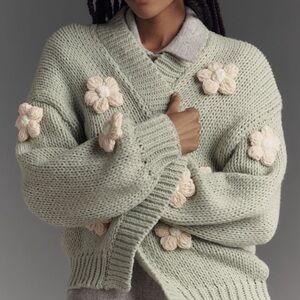 Anthropology The Susannah 3D Flower
Cardigan Sweater